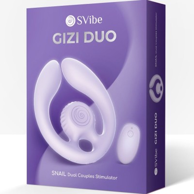SNAIL VIBE - GIZI DUO ESTIMULADOR DE CASAIS COM CONTROLE REMOTO LILACS - D-244443 - Dona Pimenta