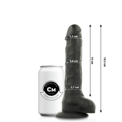 COCK MILLER DENSIDADE DE SILICONE COCKSIL ARTICULÁVEL PRETO 19,5 CM - D-224955 - Dona Pimenta