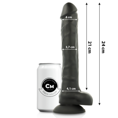 COCK MILLER DENSIDADE DE SILICONE COCKSIL PRETO 24 CM - D-224957 - Dona Pimenta