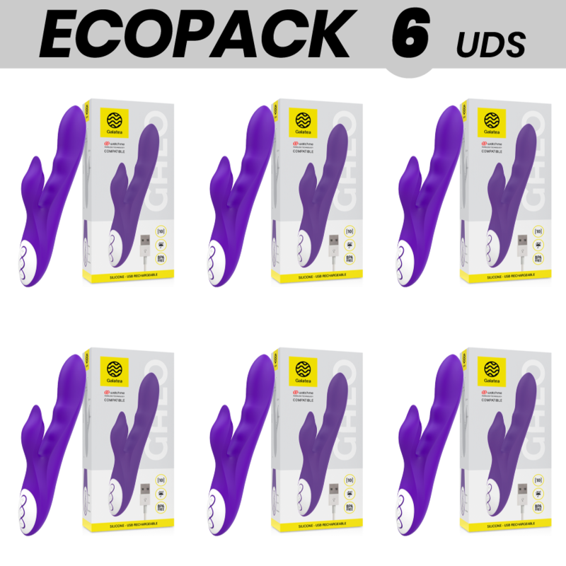 ECOPACK 6 UNIDADES - VIBRADOR GALO LILAC GALATEA COMPATÍVEL COM TECNOLOGIA WATCHME WIRELESS - D-223066 - Dona Pimenta