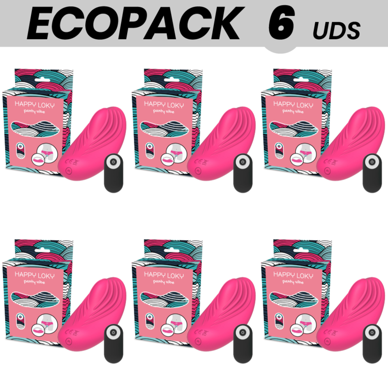 ECOPACK 6 UNIDADES - HAPPY LOKY VIBRATOR CALA CONTROLE REMOTO - D-223073 - Dona Pimenta