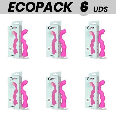 ECOPACK 6 UNIDADES - G-SPOT GEORGE VIBRATOR PINK CHICLE - D-223508 - Dona Pimenta