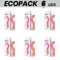 ECOPACK 6 UNIDADES - G-SPOT GOHAN VIBRATOR LIGHT RED - D-223509 - Dona Pimenta