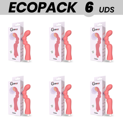 ECOPACK 6 UNIDADES - G-SPOT GOHAN VIBRATOR LIGHT RED - D-223509 - Dona Pimenta