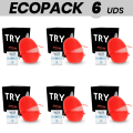 ECOPACK 6 UNIDADES - JAMYJOB DISCRETE MASTURBATOR OVO VERSO PRETA TRY - D-223516 - Dona Pimenta