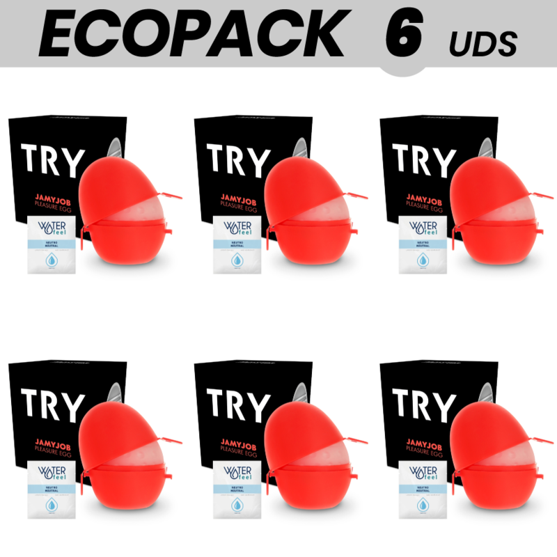 ECOPACK 6 UNIDADES - JAMYJOB DISCRETE MASTURBATOR OVO VERSO PRETA TRY - D-223516 - Dona Pimenta