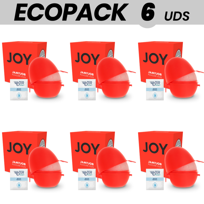ECOPACK 6 UNIDADES - JAMYJOB DISCRETE MASTURBATOR OVO VERSO VERMELHA ALEGRIA - D-223517 - Dona Pimenta