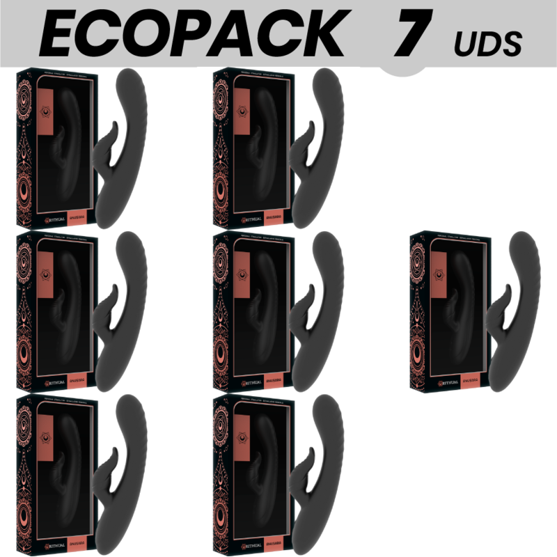 ECOPACK 7 UNIDADES - RITHUAL ANUSARA DUPLO MOTOR RECARREGVEL 2.0 PRETO 6 + 1 GRTIS - D-225381 - Dona Pimenta