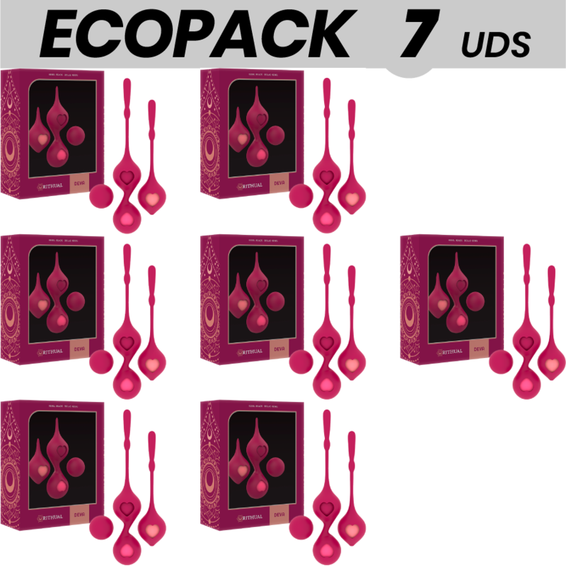 ECOPACK 7 UNIDADES - RITHUAL CONJUNTO DE TREINAMENTO PÉLVICO DEVA ORCHID - D-225389 - Dona Pimenta