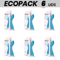 ECOPACK 6 UNIDADES - G-SPOT GYLBERT VIBRATOR AZUL TURQUESA - D-227283 - Dona Pimenta
