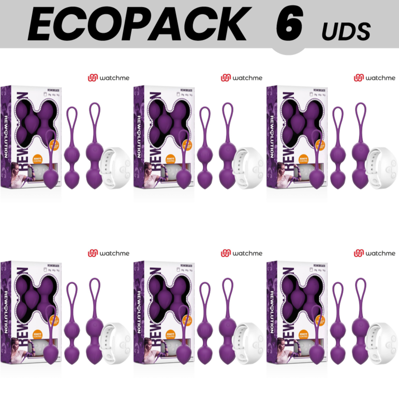 ECOPACK 6 UNIDADES - REWOLUTION REWOBEADS BOLAS VIBRATÓRIAS CONTROLE REMOTO COM TECNOLOGIA WATCHME - D-228575 - Dona Pimenta