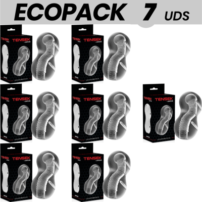 ECOPACK 7 UNIDADES - JAMYJOB EXTREME MASTURBATOR TENSEK 3 TRANSPARENTE - D-231350 - Dona Pimenta