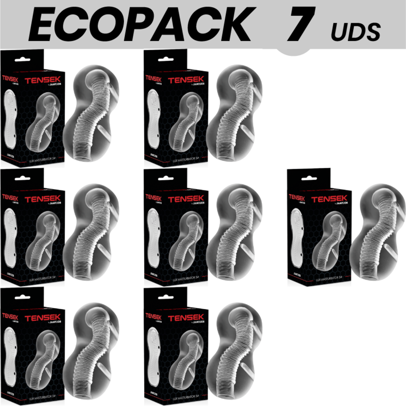 ECOPACK 7 UNIDADES - JAMYJOB EXTREME MASTURBATOR TENSEK 3 TRANSPARENTE - D-231350 - Dona Pimenta