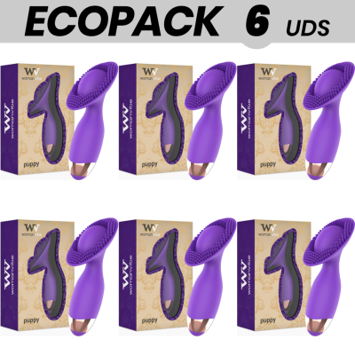 ECOPACK 6 UNIDADES - WOMANVIBE ESTIMULADOR DE SILICONE RECARREGVEL FILHOTES - D-231535 - Dona Pimenta