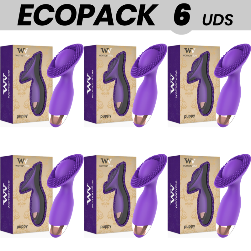 ECOPACK 6 UNIDADES - WOMANVIBE ESTIMULADOR DE SILICONE RECARREGVEL FILHOTES - D-231535 - Dona Pimenta