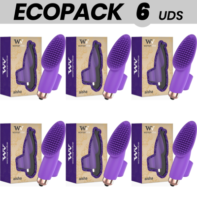 ECOPACK 6 UNIDADES - WOMANVIBE AISHA SILICONE ESTIMULADOR DEDAL - D-231537 - Dona Pimenta