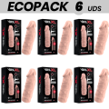 ECOPACK 6 UNIDADES - EXTENSO DE PÉNIS NATURAL VIRILXL SILICONE LÍQUIDO V5 - D-231579 - Dona Pimenta