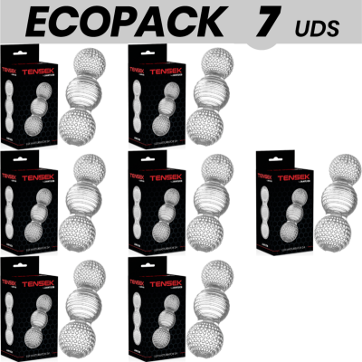 ECOPACK 7 UNIDADES - JAMYJOB EXTREME TRANSPARENTE MASTURBADOR TENSEK 2 - D-232277 - Dona Pimenta