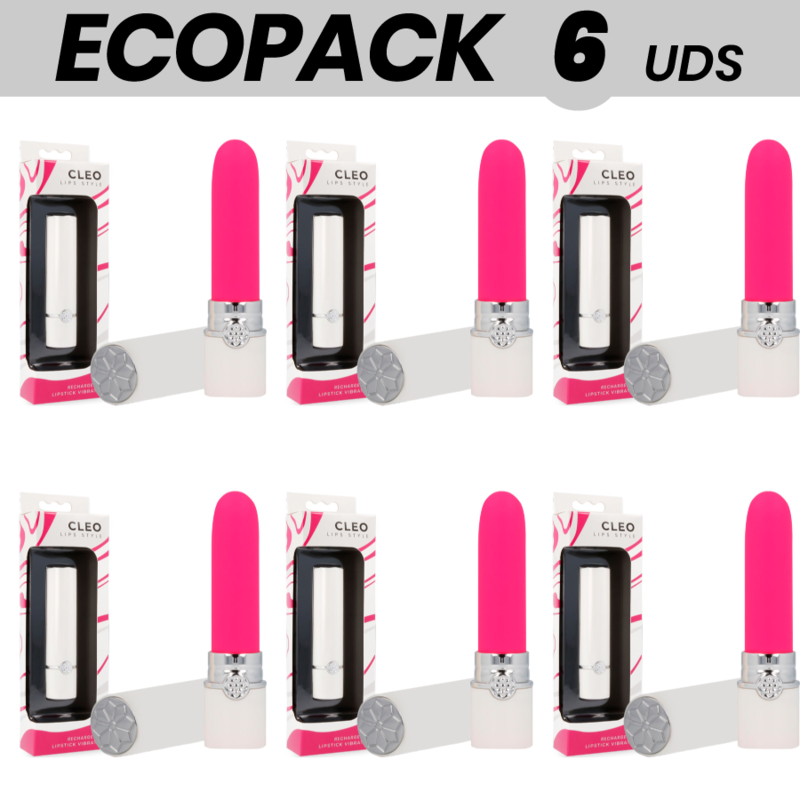 ECOPACK 7 UNIDADES - LIPS STYLE BATOM CLEO VIBRATÓRIO - D-233608 - Dona Pimenta