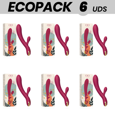 ECOPACK 6 UNIDADES - CICI BEAUTY PREMIUM SILICONE RABBIT VIBRATOR - D-233621 - Dona Pimenta