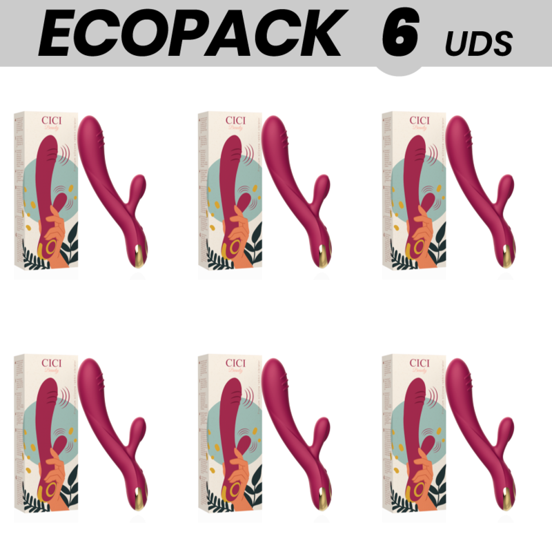 ECOPACK 6 UNIDADES - CICI BEAUTY PREMIUM SILICONE RABBIT VIBRATOR - D-233621 - Dona Pimenta