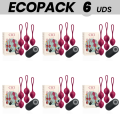 ECOPACK 6 UNIDADES - CICI BEAUTY PREMIUM SILICONE 3 VIBRATING KEGEL BEADS REMOTE CONTROL - D-233627 - Dona Pimenta