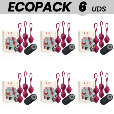 ECOPACK 6 UNIDADES - CICI BEAUTY PREMIUM SILICONE 3 VIBRATING KEGEL BEADS REMOTE CONTROL - D-233627 - Dona Pimenta