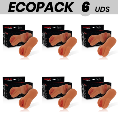 ECOPACK 6 UNIDADES - JAMYJOB SIGNATURE SASHA VAGINA MASTURBADOR - D-234341 - Dona Pimenta