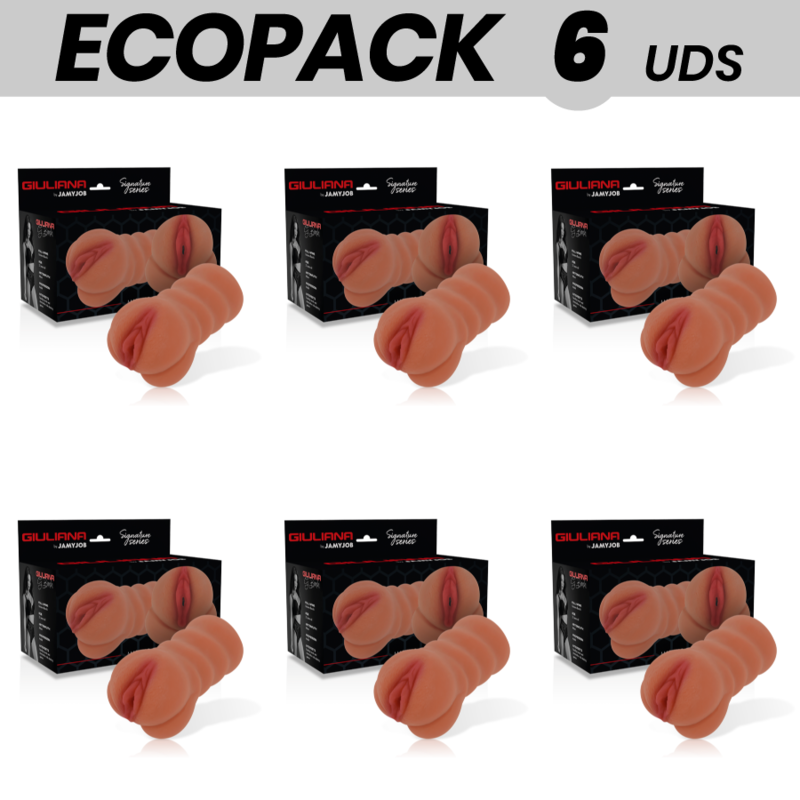 ECOPACK 6 UNIDADES - JAMYJOB SIGNATURE GIULIANA VAGINA MASTURBADOR - D-234343 - Dona Pimenta