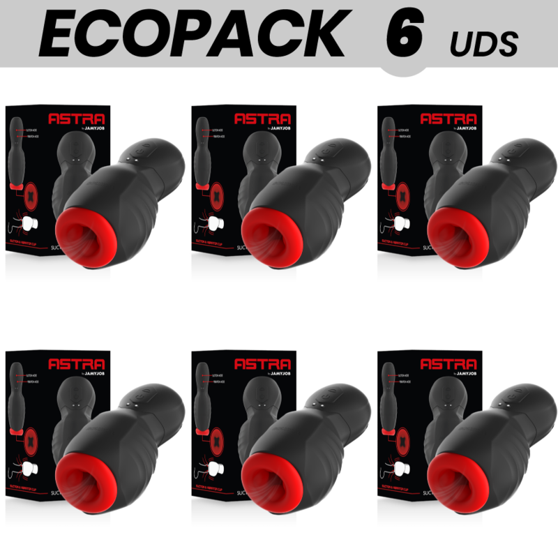 ECOPACK 6 UNIDADES - MASTURBADOR JAMYJOB ASTRA COM VIBRAÇÃO E SUCÇÃO - D-234797 - Dona Pimenta