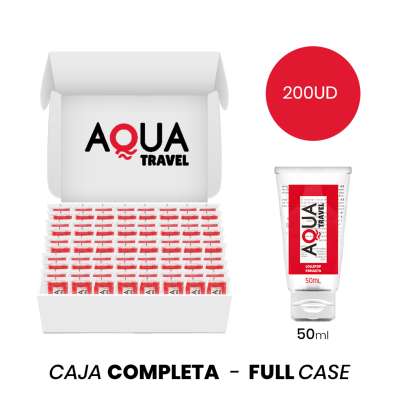 MOQ 200 - AQUA TRAVEL LUBRIFICANTE À BASE DE ÁGUA AQUA TRAVEL SABOR LOLLIPOP - 50 ML - D-234728 - Dona Pimenta