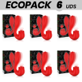 ECOPACK 6 UNIDADES - MIA SELENA ESTIMULADOR VIBRANTE + TAPPING VERMELHO - D-237669 - Dona Pimenta