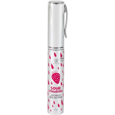 SECRETPLAY - SPRAY PARA SEXO ORAL COM SABOR DE MORANGO AZEDO - D-244845 - Dona Pimenta