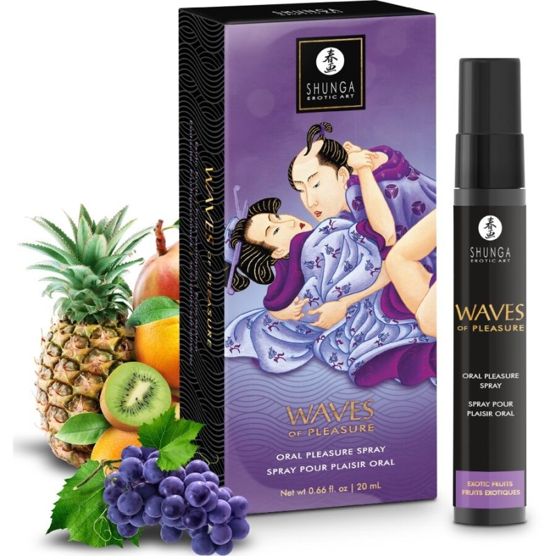SHUNGA - SPRAY ORAL SEDUTOR DE PRAZER COM SABORES DE FRUTAS EXÃTICAS 20 ML - D-244894 - Dona Pimenta
