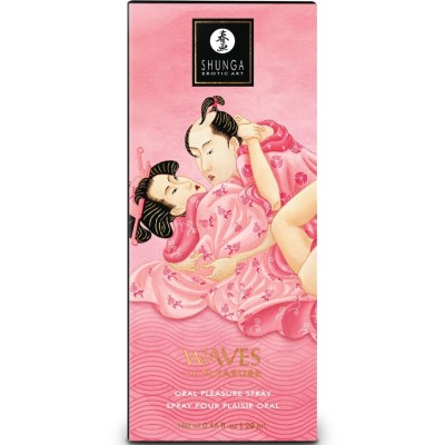 SHUNGA - SPRAY ORAL SEDUTOR DE PRAZER WAVES COM SABOR MELANCIA 20 ML - D-244895 - Dona Pimenta