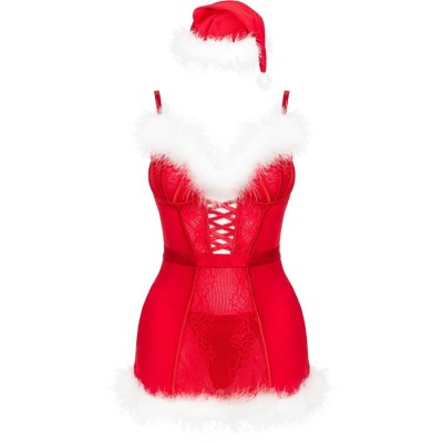LIVCO CORSETTI FASHION - AGETHE LC 90607 CAMISOLA + CALCINHA FIO DENTAL + CHAPÃU DE NATAL TAMANHO L/XL - D-244918 - Dona Pimenta