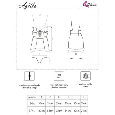 LIVCO CORSETTI FASHION - AGETHE LC 90607 CAMISOLA + CALCINHA FIO DENTAL + CHAPÃU DE NATAL TAMANHO L/XL - D-244918 - Dona Pimenta