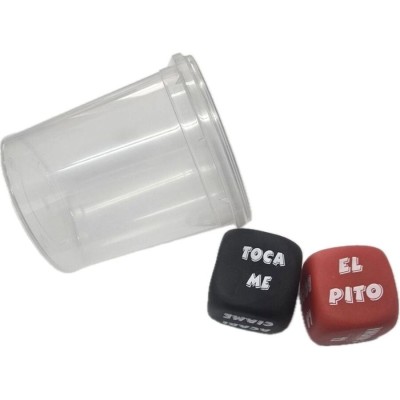 DIABLO PICANTE - JOGO DE DADOS VERBO + PARTE DO CORPO COM COPO - D-244794 - Dona Pimenta