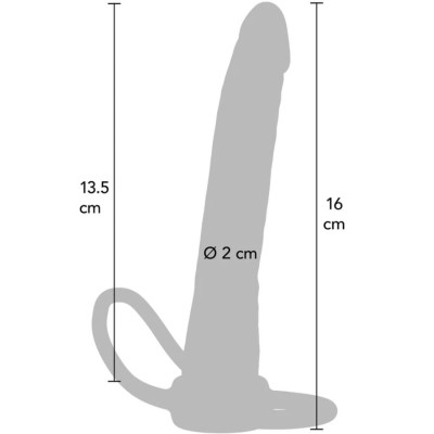GET REAL - DUPLA CONFUSÃO - PENETRADOR ANAL DE SILICONE 16 CM - D-244858 - Dona Pimenta