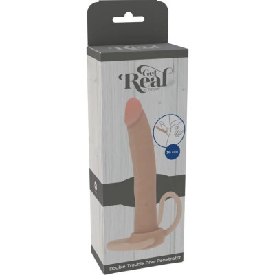 GET REAL - DUPLA CONFUSÃO - PENETRADOR ANAL DE SILICONE 16 CM - D-244858 - Dona Pimenta