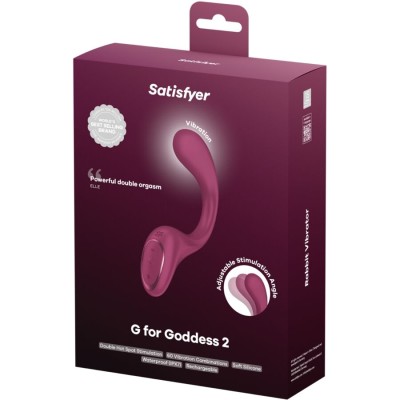 SATISFYER - G FOR GODDESS 2 RABBIT VIBRATOR BOTTLE BORDEAUX - D-244930 - Dona Pimenta