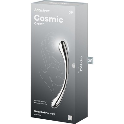 SATISFYER - COSMIC CREST 1 DILDO DE AÃO INOXIDÃVEL COM DUAS EXTREMIDADES - D-244931 - Dona Pimenta