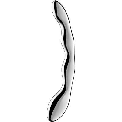 SATISFYER - COSMIC CREST 2 DILDO DE AÃO INOXIDÃVEL COM DUAS EXTREMIDADES - D-244932 - Dona Pimenta