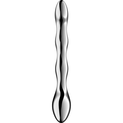 SATISFYER - COSMIC CREST 2 DILDO DE AÃO INOXIDÃVEL COM DUAS EXTREMIDADES - D-244932 - Dona Pimenta