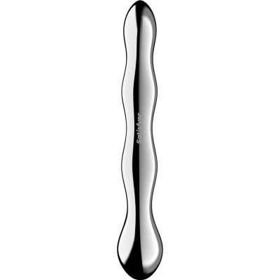 SATISFYER - COSMIC CREST 2 DILDO DE AÃO INOXIDÃVEL COM DUAS EXTREMIDADES - D-244932 - Dona Pimenta
