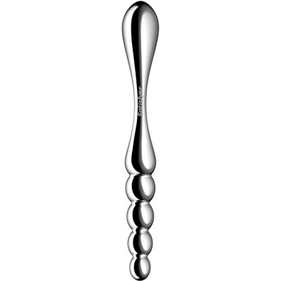 SATISFYER - STAR FORCE 1 DILDO DE AÃO INOXIDÃVEL COM DUAS EXTREMIDADES - D-244936 - Dona Pimenta