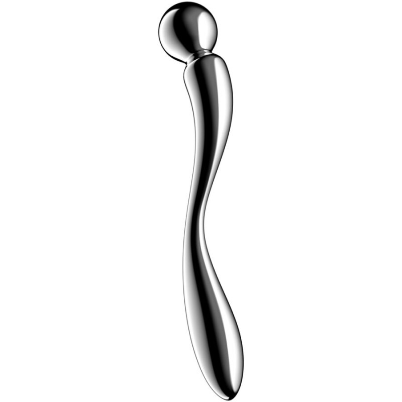 SATISFYER - STAR FORCE 2 DILDO DE AÃO INOXIDÃVEL COM DUAS EXTREMIDADES - D-244937 - Dona Pimenta