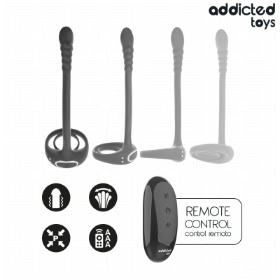 ADDICTED TOYS - ANEL PÚNICO VIBRANTE COM CONTROLE REMOTO - D-244705 - Dona Pimenta