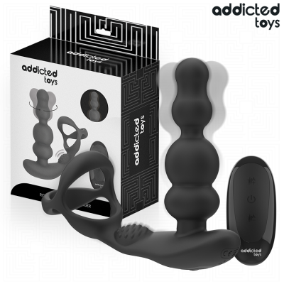 ADDICTED TOYS - MASSAGEADOR DE PRÓSTATA GIRATÃRIO COM CONTROLE REMOTO - D-244706 - Dona Pimenta