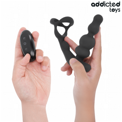 ADDICTED TOYS - MASSAGEADOR DE PRÓSTATA GIRATÃRIO COM CONTROLE REMOTO - D-244706 - Dona Pimenta